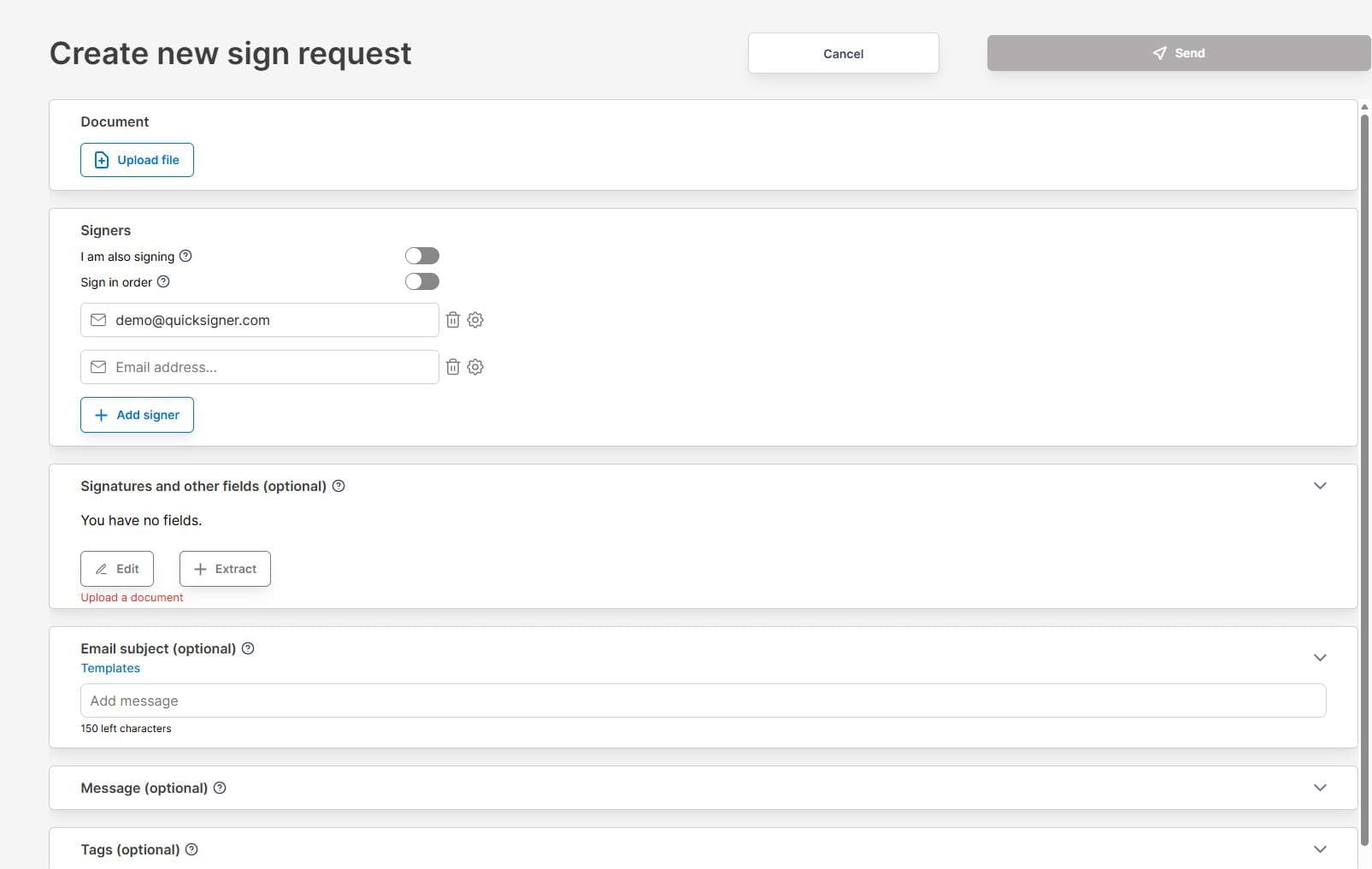 QuickSigner QuickSigner screenshot 1
