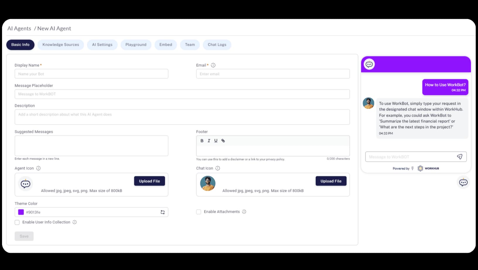 WorkHub WorkBot WorkHub WorkBot screenshot 1