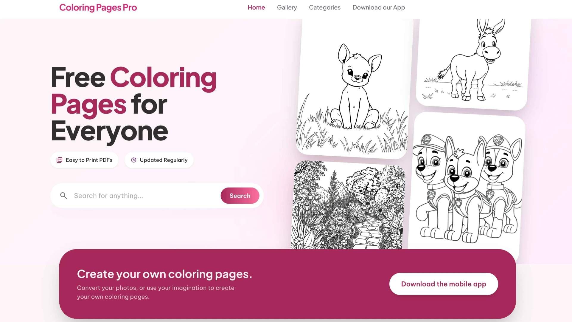 Coloring Pages Pro Coloring Pages Pro screenshot 1