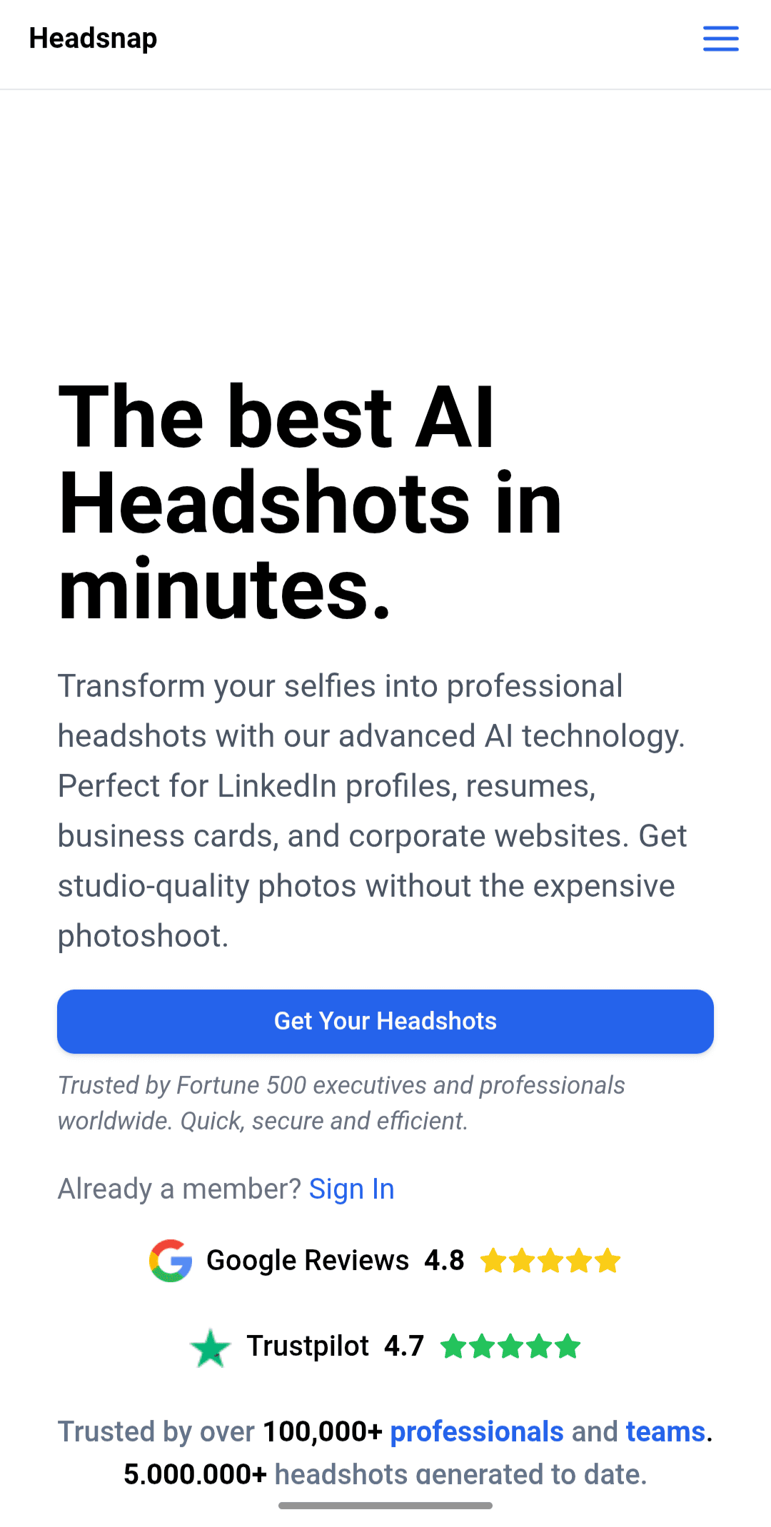 Headsnap Headsnap screenshot 1