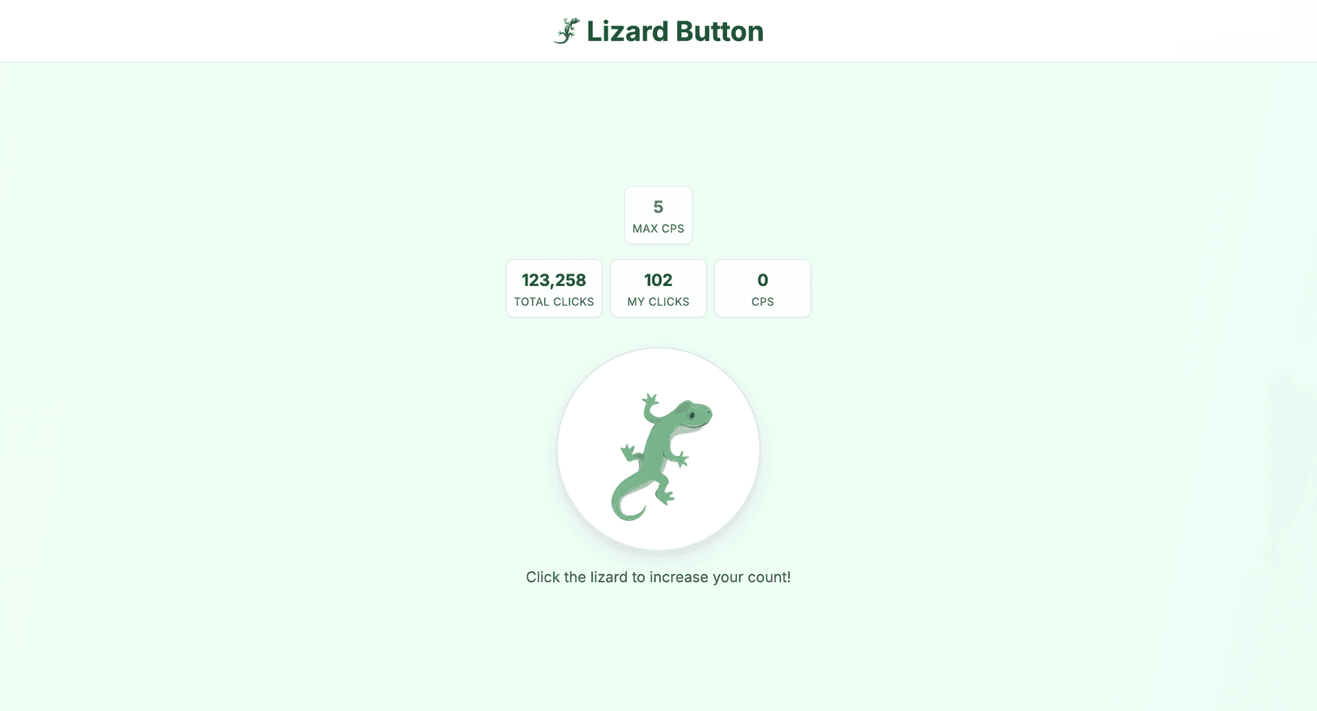 🦎 Lizard Button 🦎 Lizard Button screenshot 1