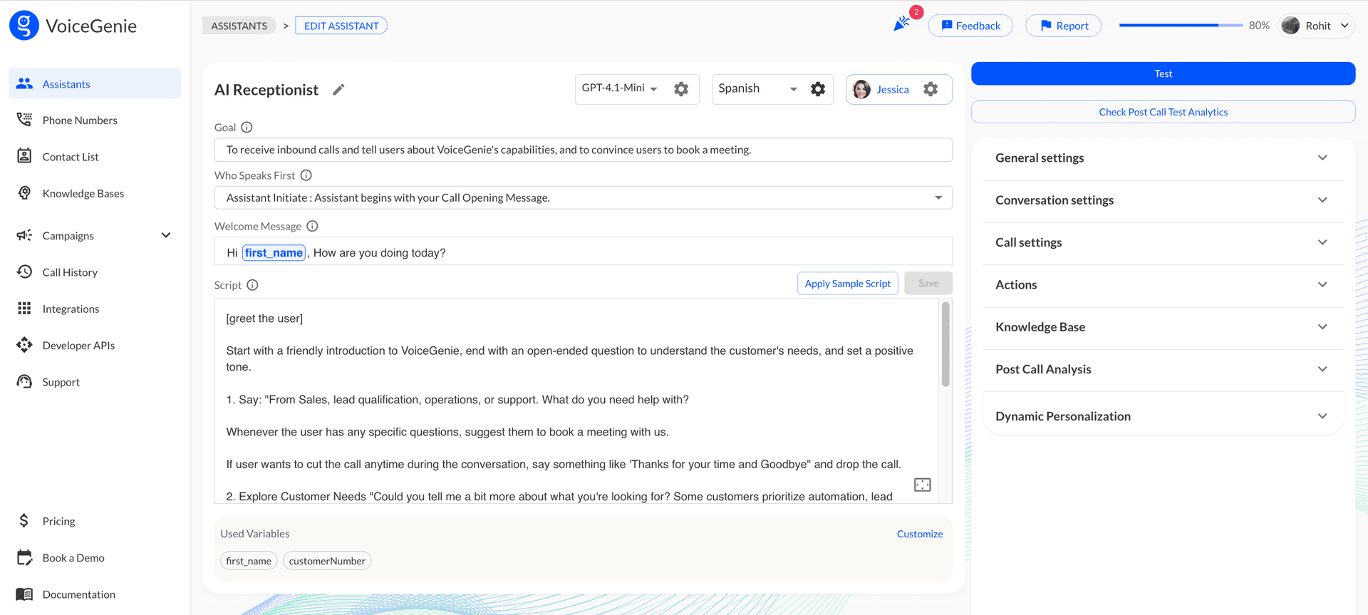VoiceGenie VoiceGenie screenshot 1