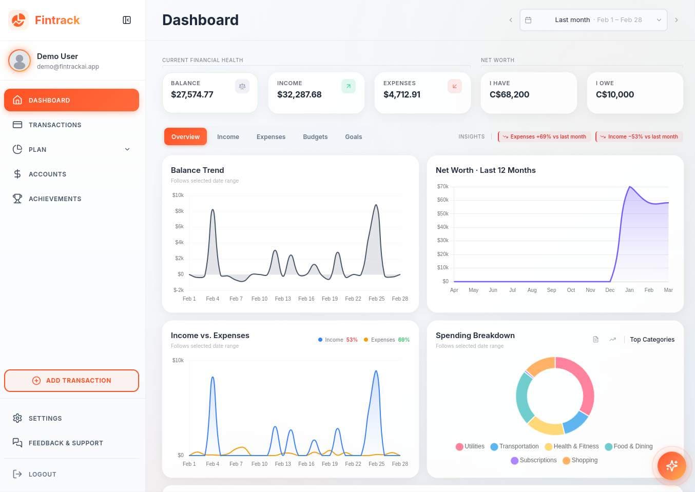 Fintrack Fintrack screenshot 1