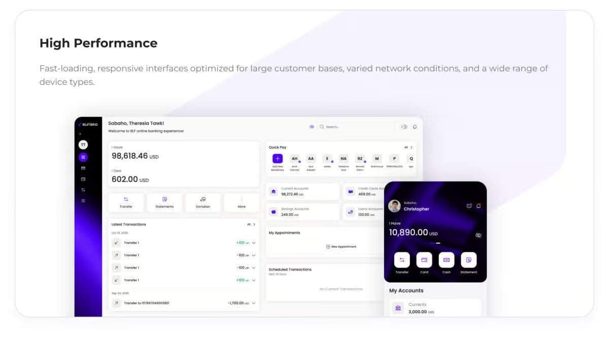 Eurisko Digital Banking Platform Eurisko Digital Banking Platform screenshot 1