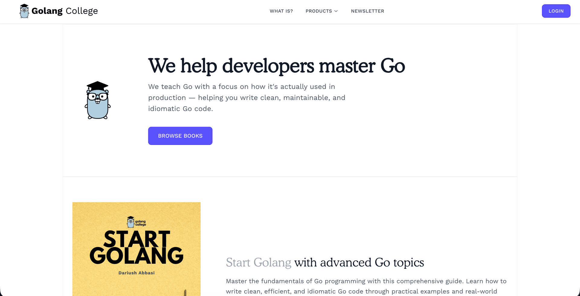 Golang College Golang College screenshot 1