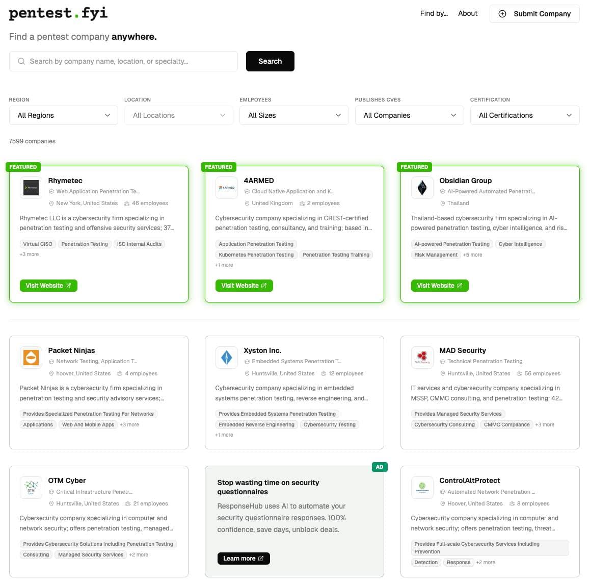 Pentest.fyi Pentest.fyi screenshot 1