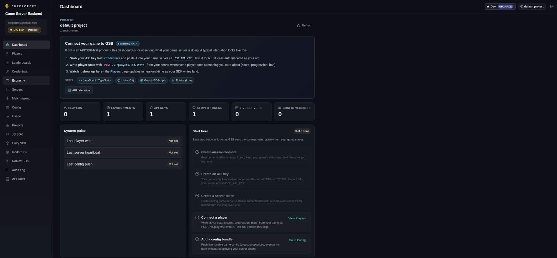 Game Server Backend Game Server Backend screenshot 1