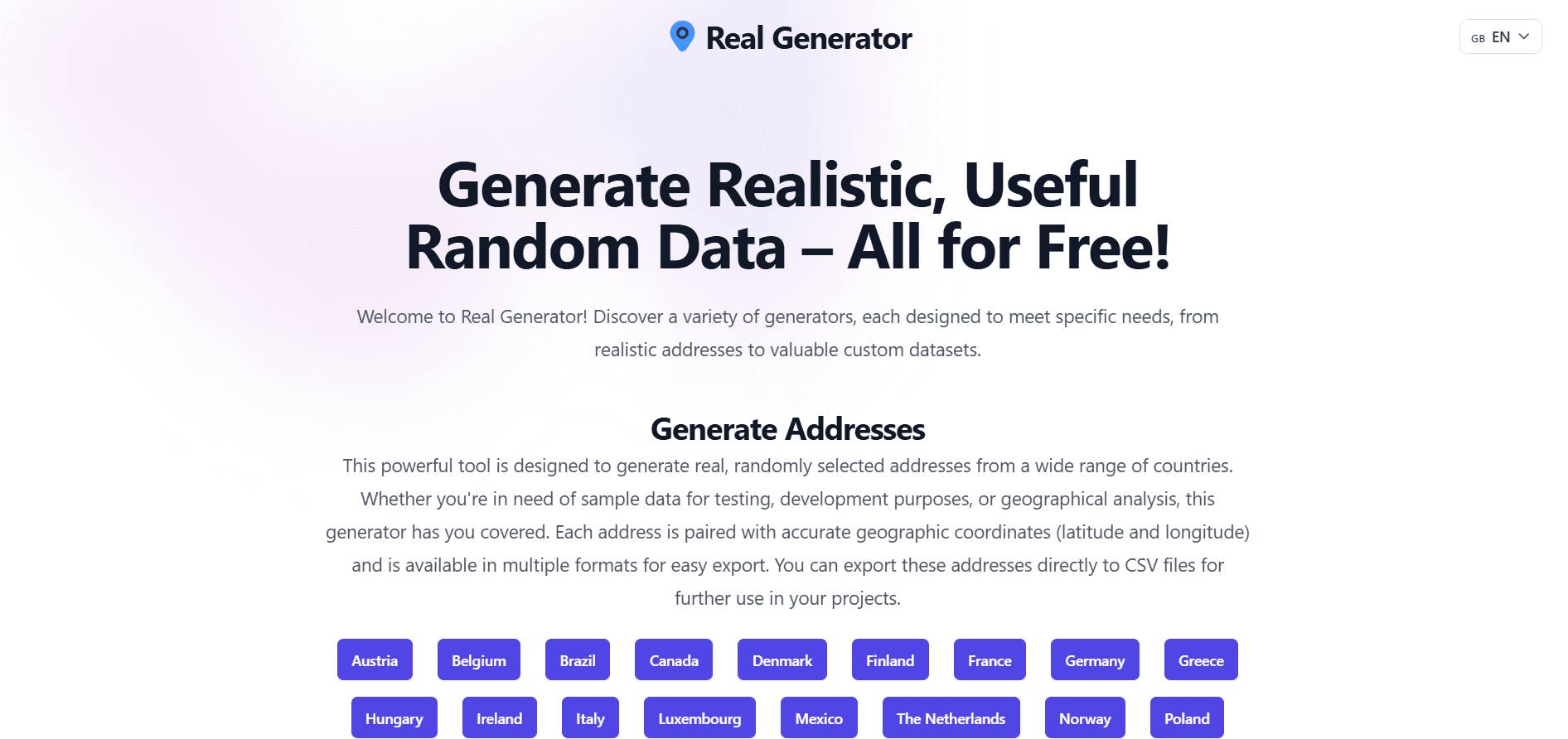 Real Generator Real Generator screenshot 1