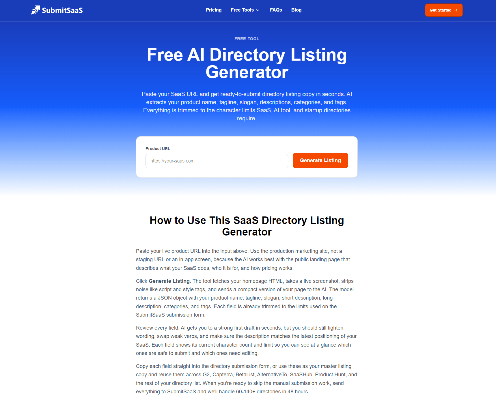 Free AI Directory Listing Generator Free AI Directory Listing Generator screenshot 1