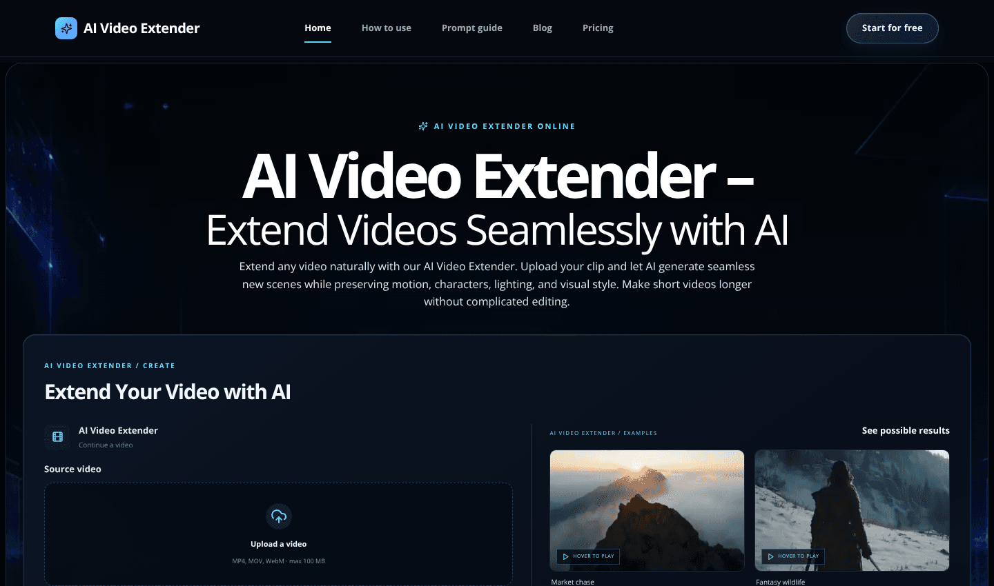 AI Video Extender AI Video Extender screenshot 1