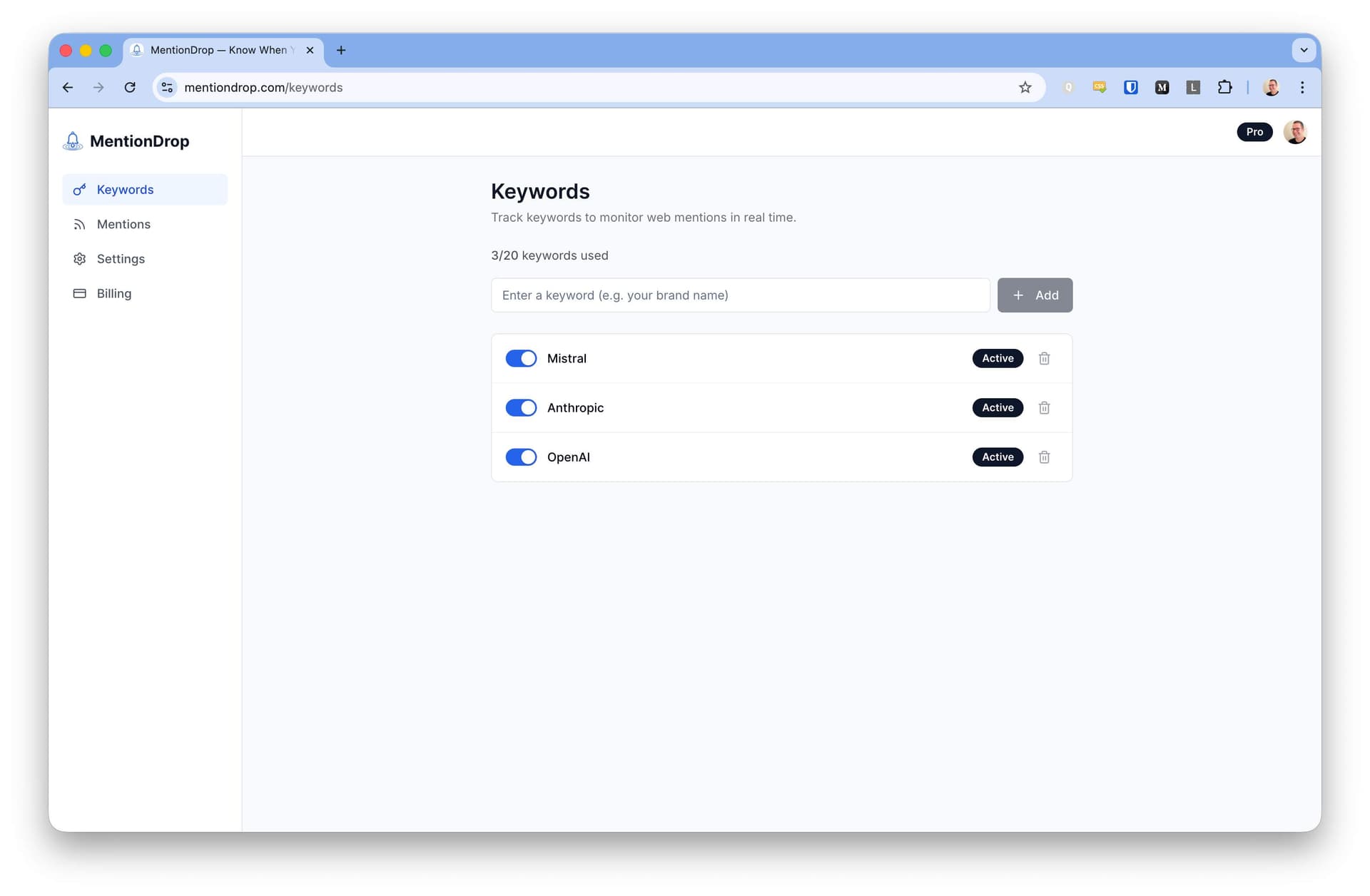 MentionDrop MentionDrop screenshot 1