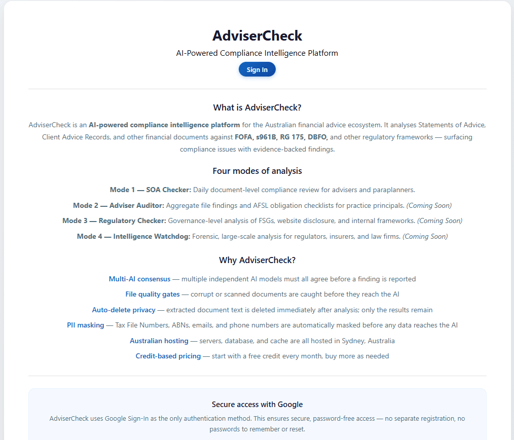 AdviserCheck AdviserCheck screenshot 1