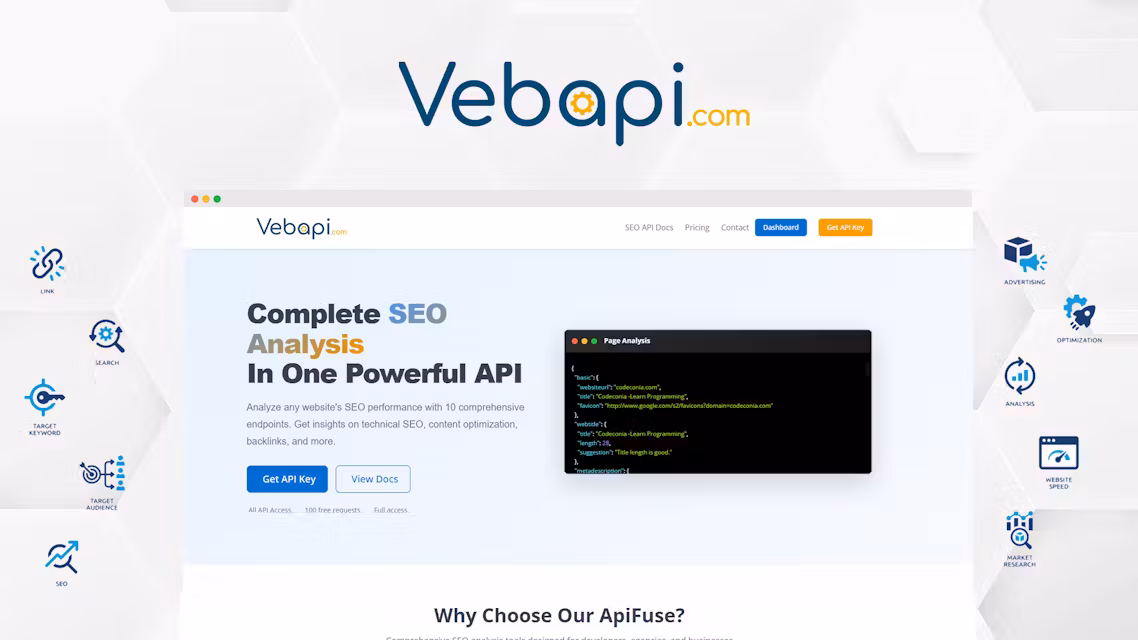 VebAPI - All‑in‑one seo api for developers & saas VebAPI - All‑in‑one seo api for developers & saas screenshot 1