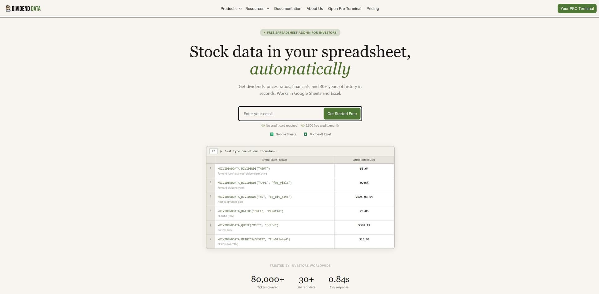 Dividend Data Dividend Data screenshot 1