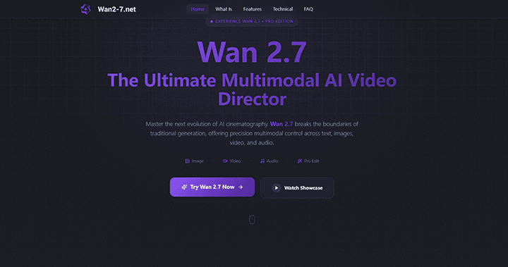 Wan 2.7 AI Video Wan 2.7 AI Video screenshot 1