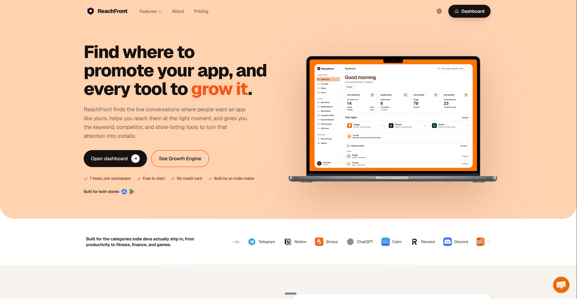 Reachfront Reachfront screenshot 1