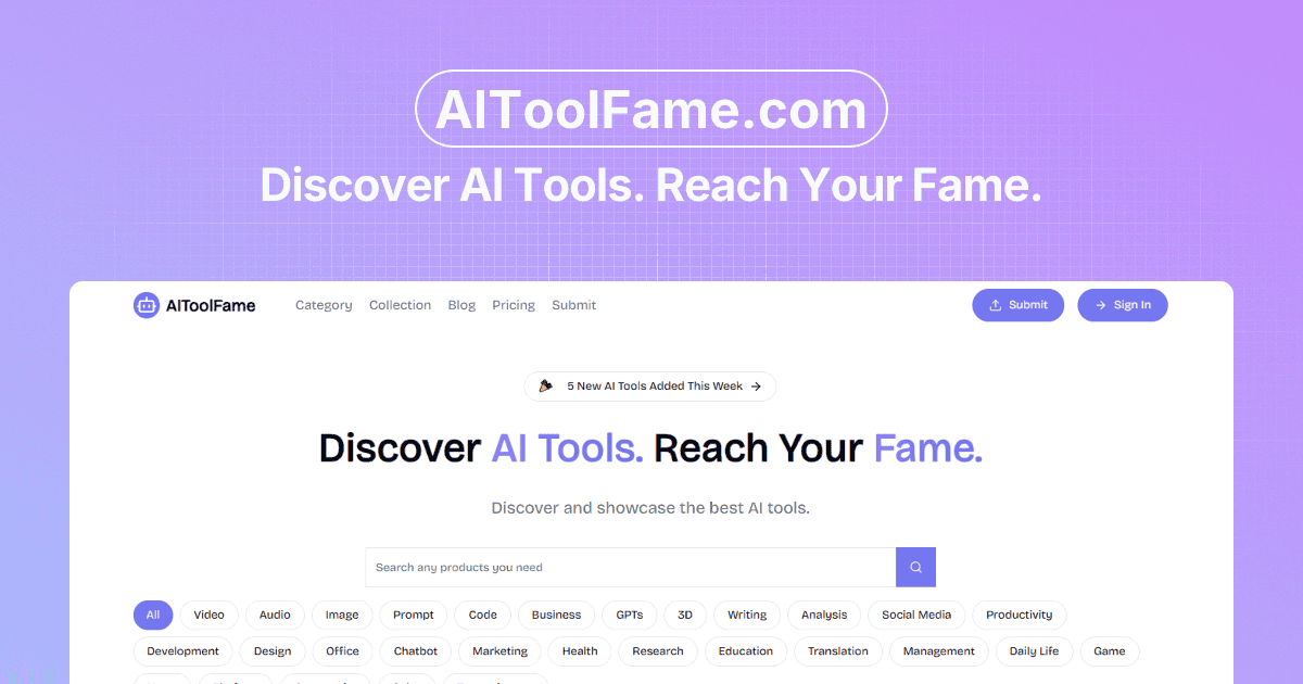 AIToolFame AIToolFame screenshot 1
