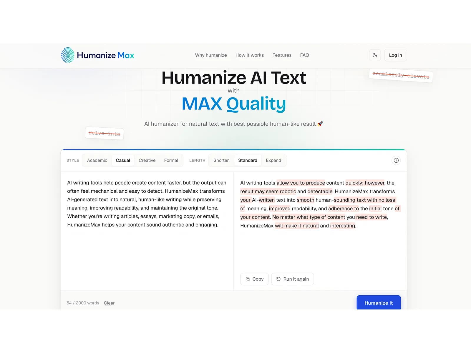 Humanize Max Humanize Max screenshot 1