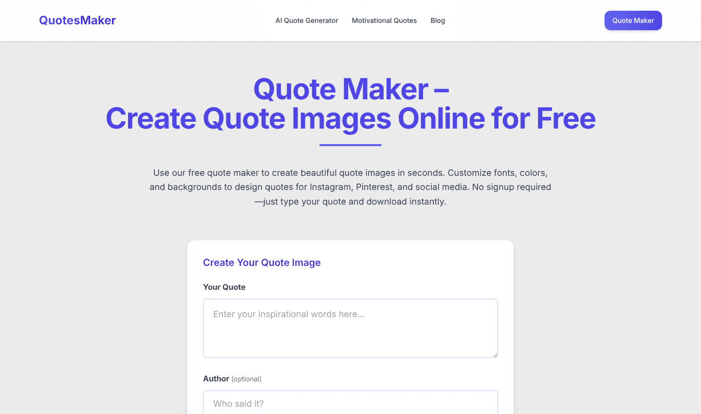Quote Maker (Free) – Create Beautiful Quote Images Quote Maker (Free) – Create Beautiful Quote Images screenshot 1