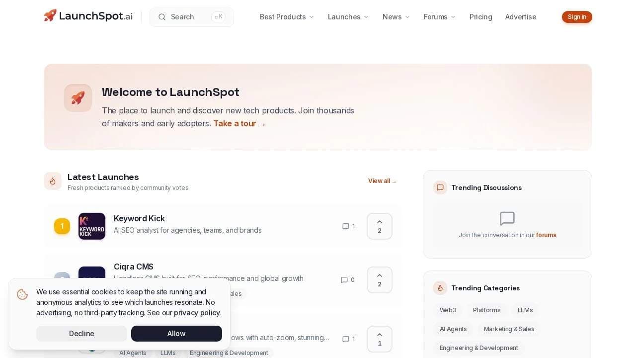 LaunchSpot.ai LaunchSpot.ai screenshot 1