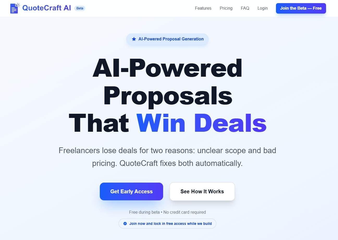 QuoteCraft AI QuoteCraft AI screenshot 1