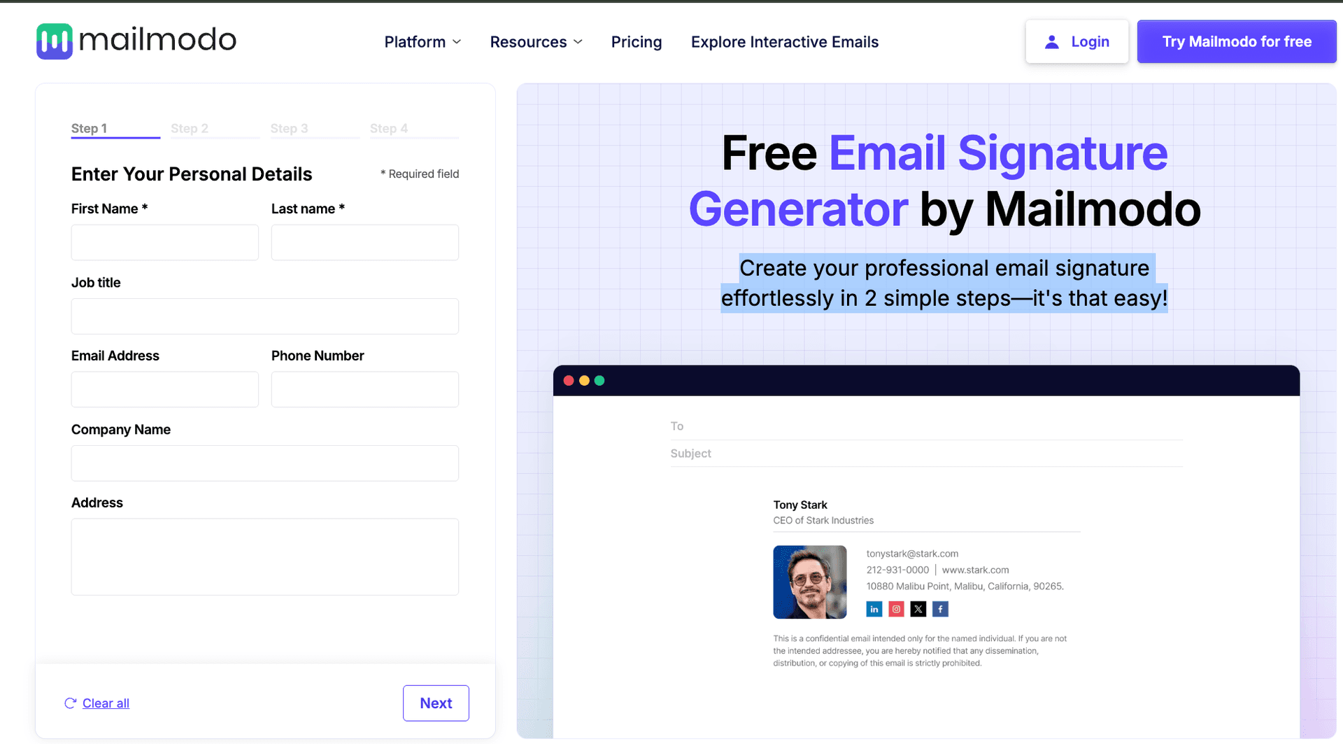 Email Signature Generator Email Signature Generator screenshot 1