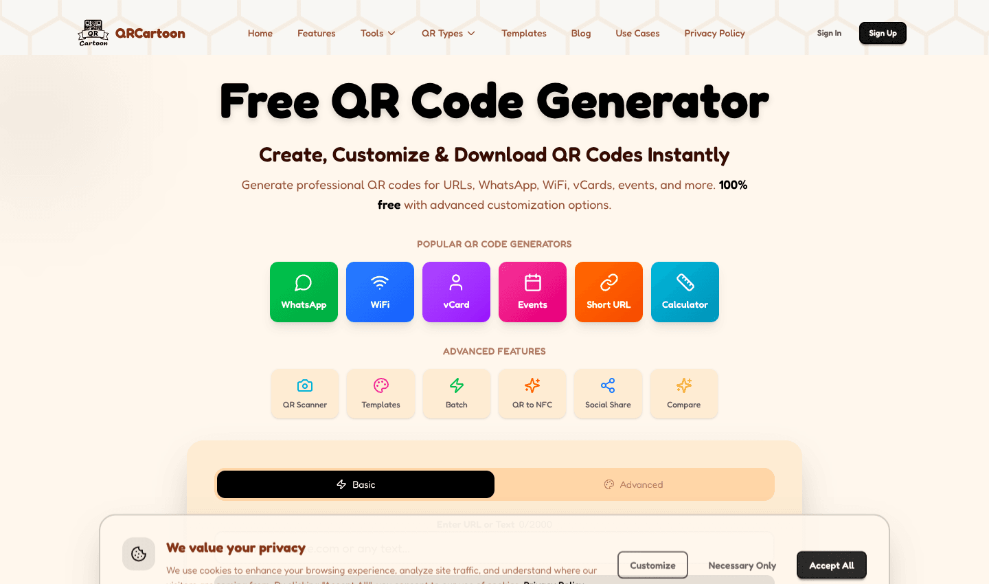 Free Animated QR Code Generator | QR Cartoon Free Animated QR Code Generator | QR Cartoon screenshot 1