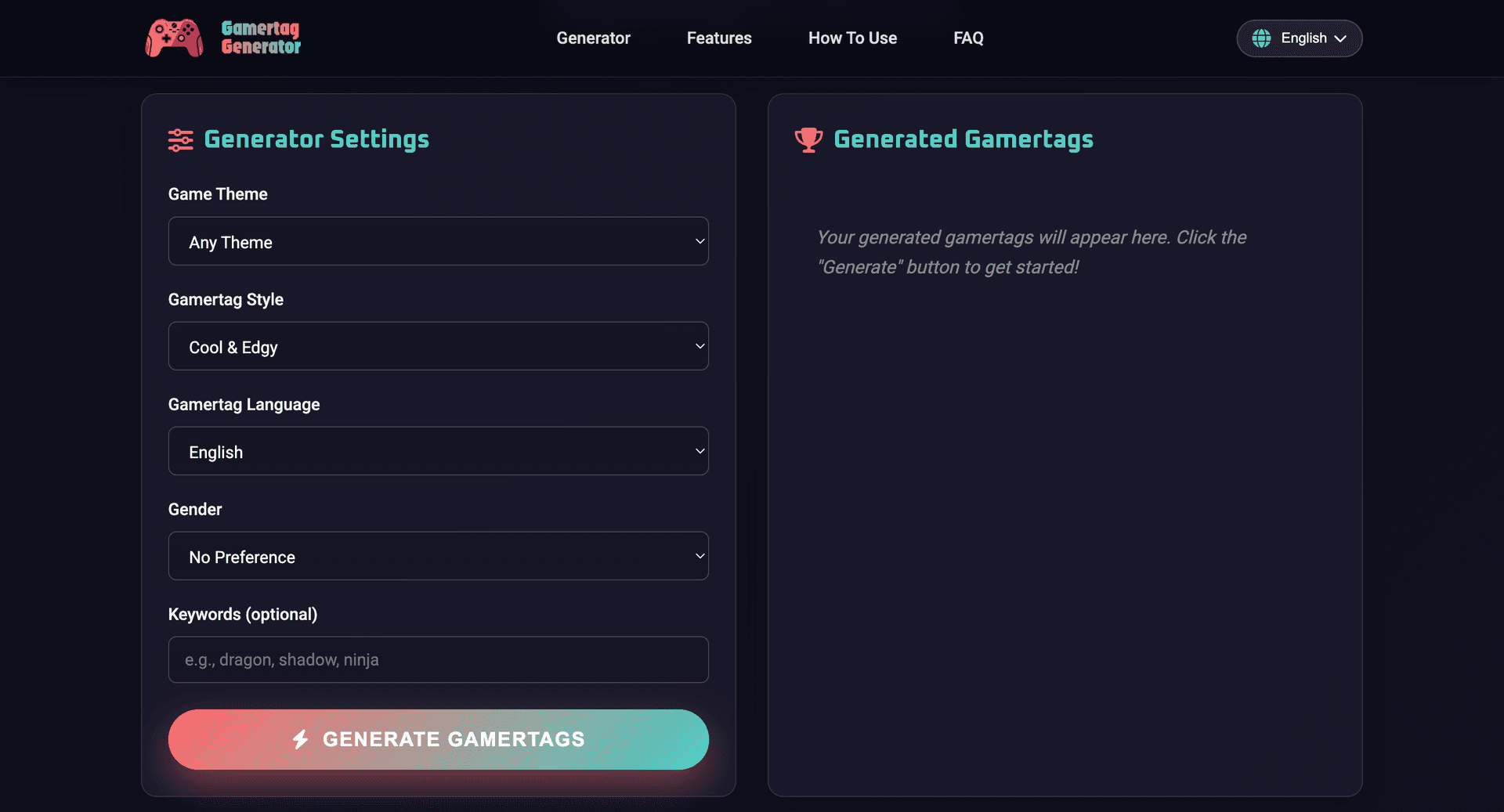 Gamertag Generator Gamertag Generator screenshot 1