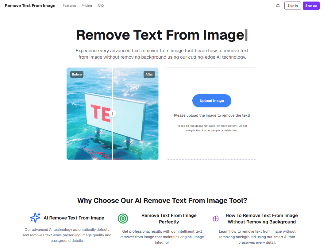 Remove text from image Remove text from image screenshot 1