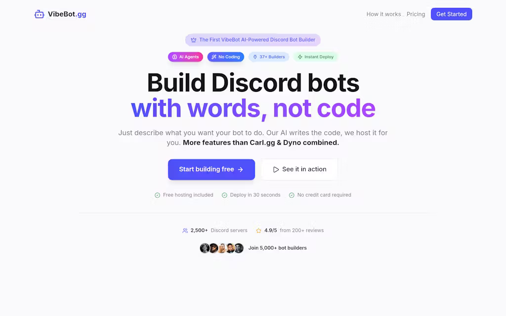 VibeBot.gg VibeBot.gg screenshot 1