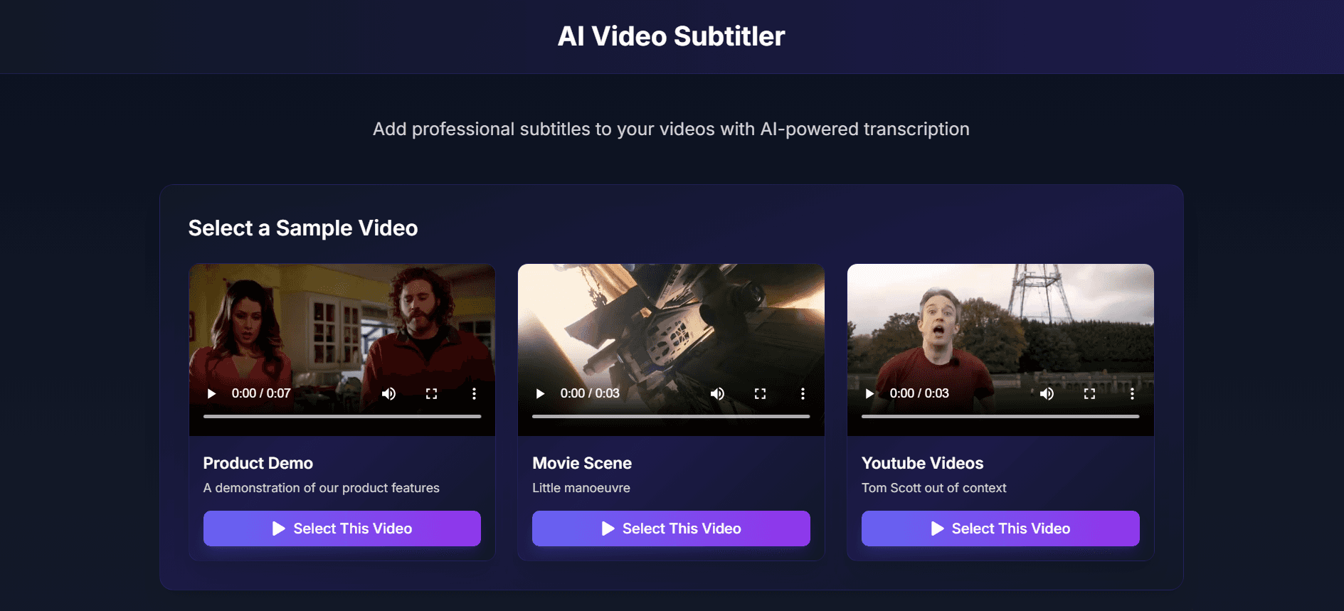 AI Video Subtitler AI Video Subtitler screenshot 1