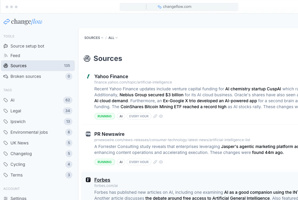 Changeflow Changeflow screenshot 1