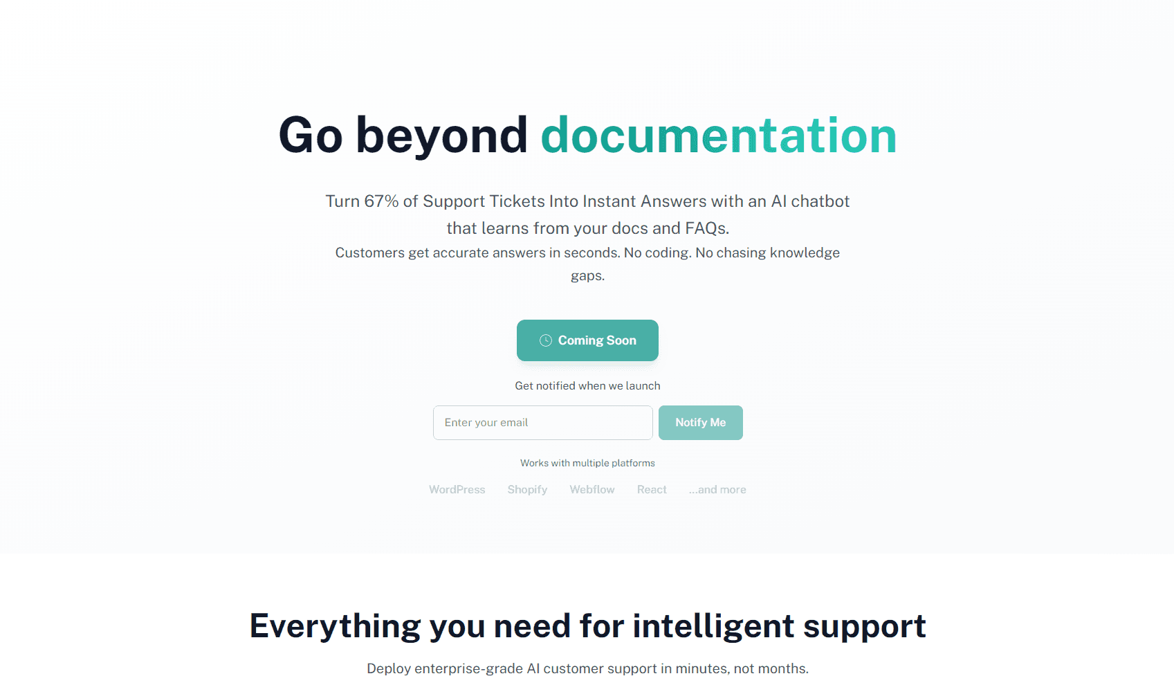 Docuyond - AI-Powered Customer Support Docuyond - AI-Powered Customer Support screenshot 1