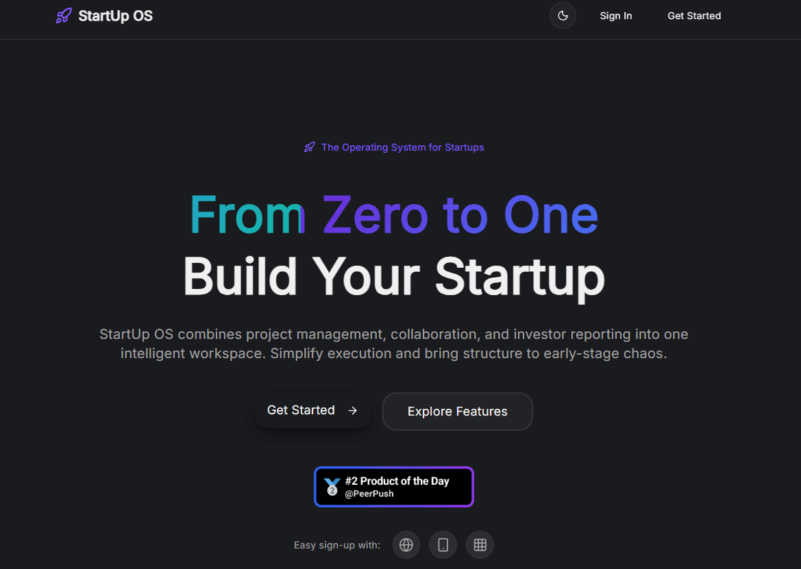 StartUp OS StartUp OS screenshot 1
