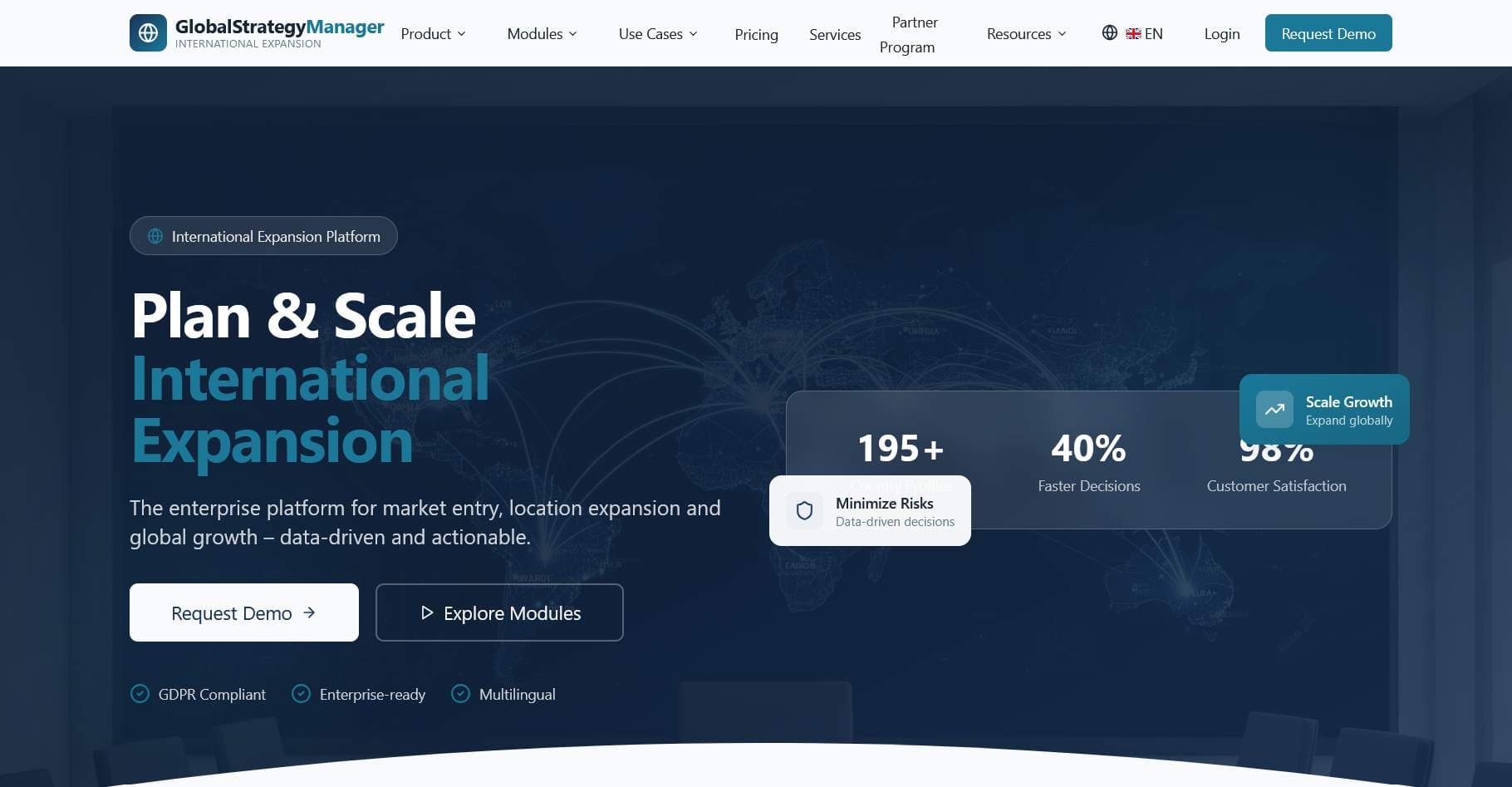 GlobalStrategyManager: The Global Business Strategy & Expansion Platform GlobalStrategyManager: The Global Business Strategy & Expansion Platform screenshot 1